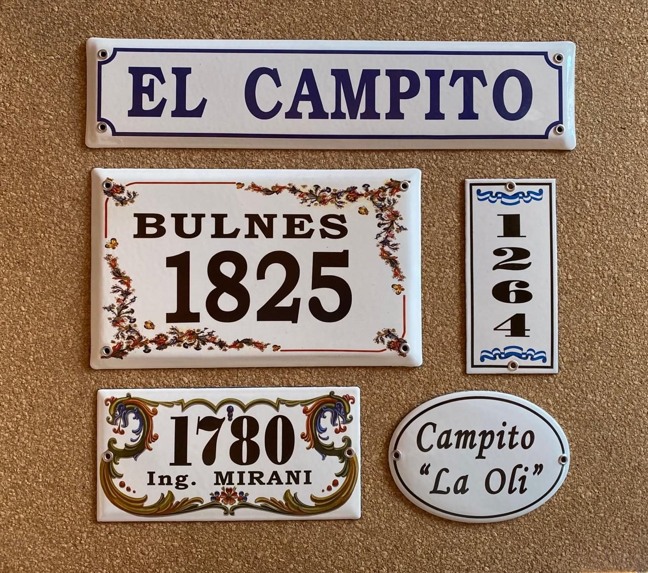 Placa enlozada Parmui, placas parmui