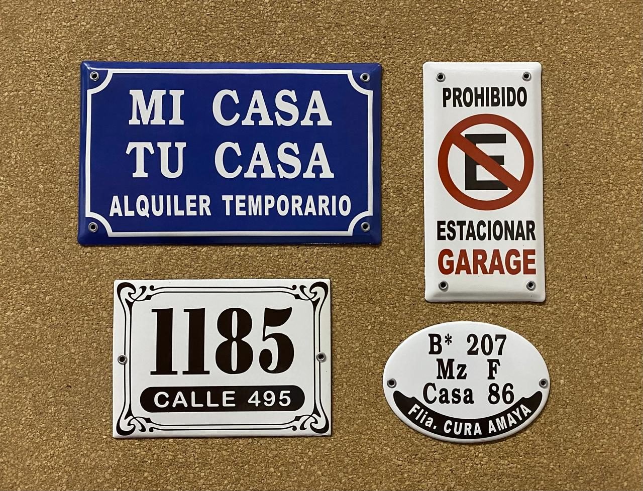 Placa enlozada Parmui, placas parmui