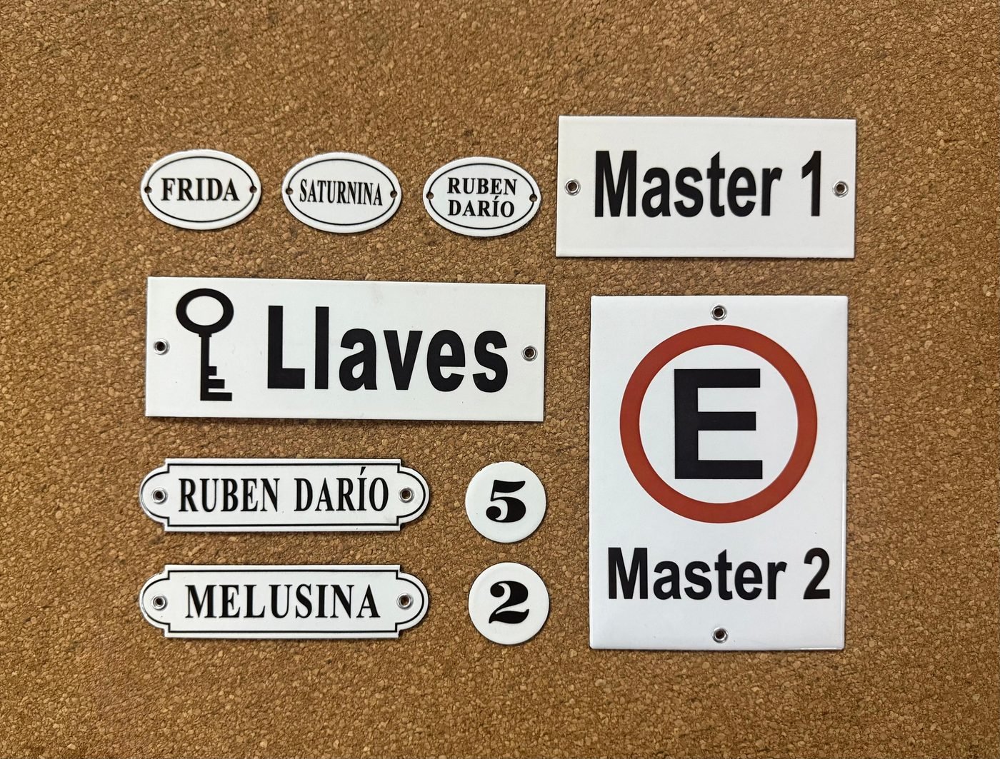 Placa enlozada Parmui, placas parmui