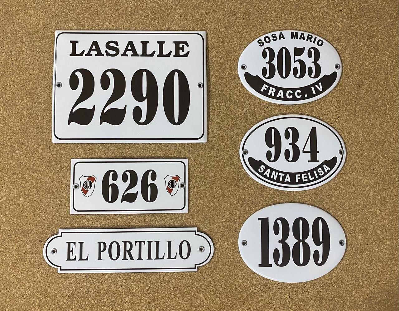 Placa enlozada Parmui, placas parmui