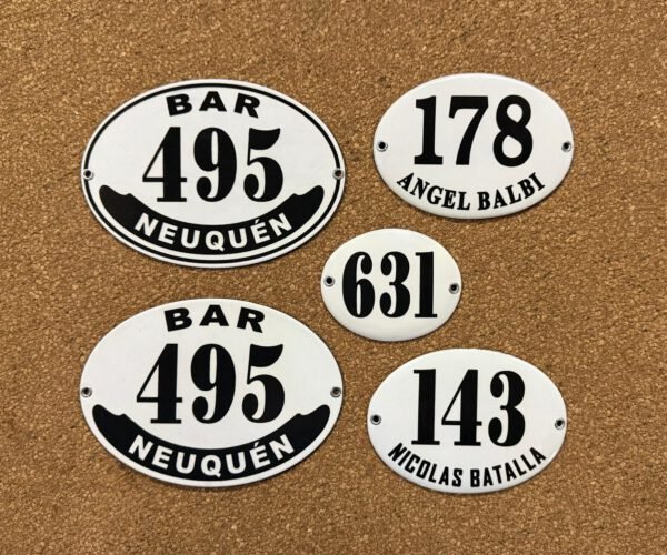 13x18 cm — Placas Parmui Placa enlozada Parmui, 13x18 cm