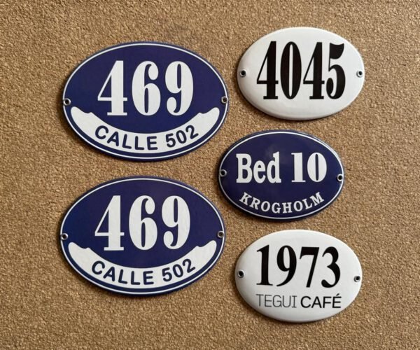 13x18 cm — Placas Parmui Placa enlozada Parmui, 13x18 cm