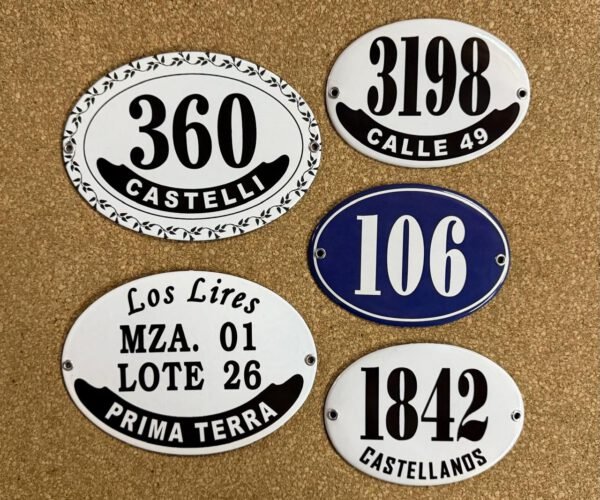 13x18 cm — Placas Parmui Placa enlozada Parmui, 13x18 cm