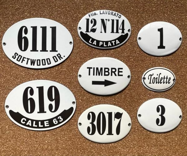 13x18 cm — Placas Parmui Placa enlozada Parmui, 13x18 cm