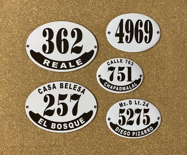 13x18 cm — Placas Parmui Placa enlozada Parmui, 13x18 cm