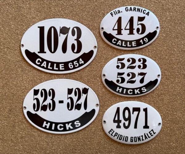 13x18 cm — Placas Parmui Placa enlozada Parmui, 13x18 cm