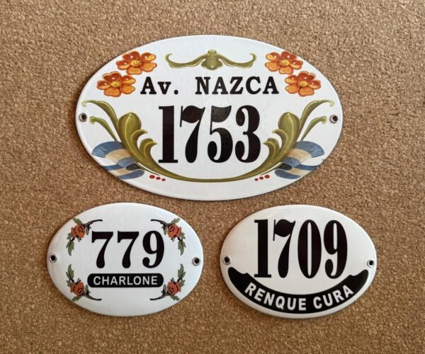 15x24 cm — Placas Parmui Placa enlozada Parmui, 15x24 cm