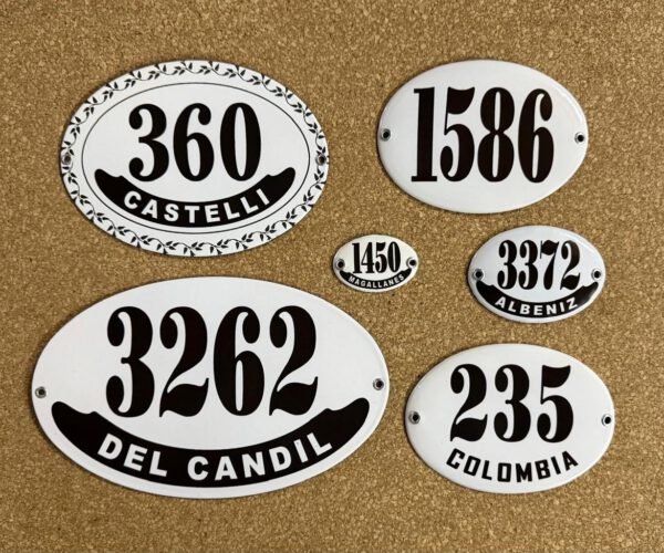 15x24 cm — Placas Parmui Placa enlozada Parmui, 15x24 cm