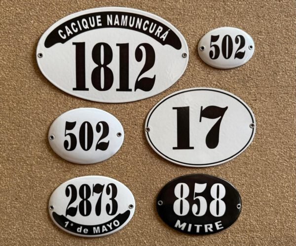 15x24 cm — Placas Parmui Placa enlozada Parmui, 15x24 cm