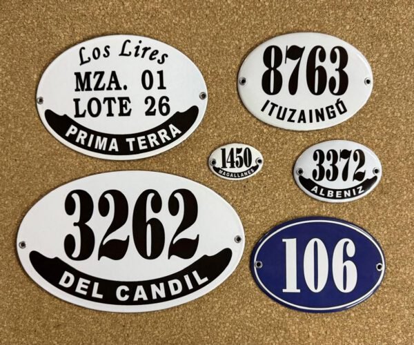 15x24 cm — Placas Parmui Placa enlozada Parmui, 15x24 cm