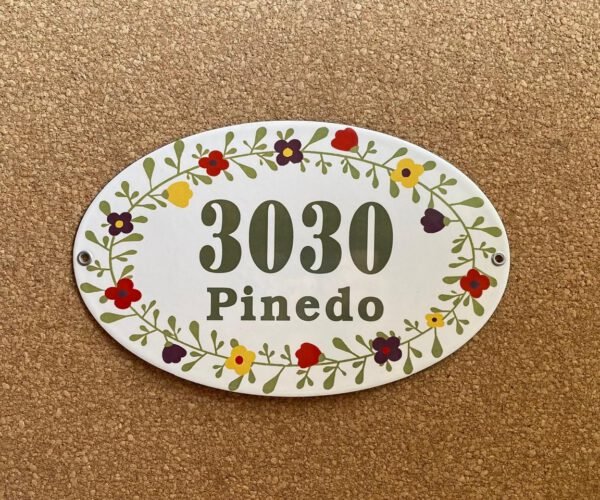 15x24 cm — Placas Parmui Placa enlozada Parmui, 15x24 cm