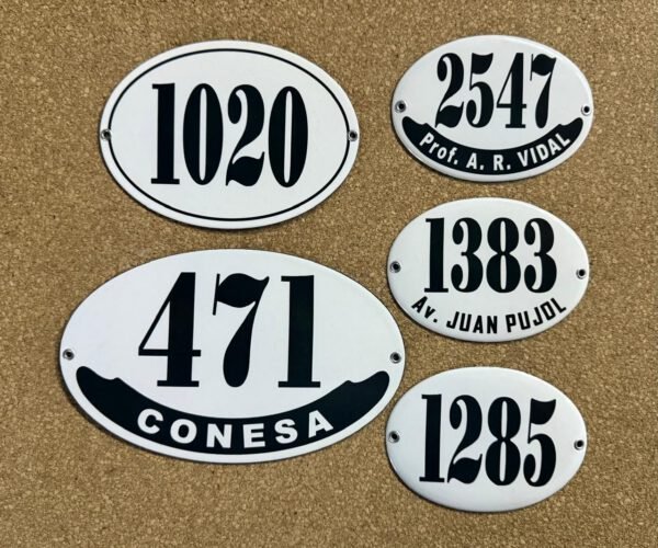 15x24 cm — Placas Parmui Placa enlozada Parmui, 15x24 cm