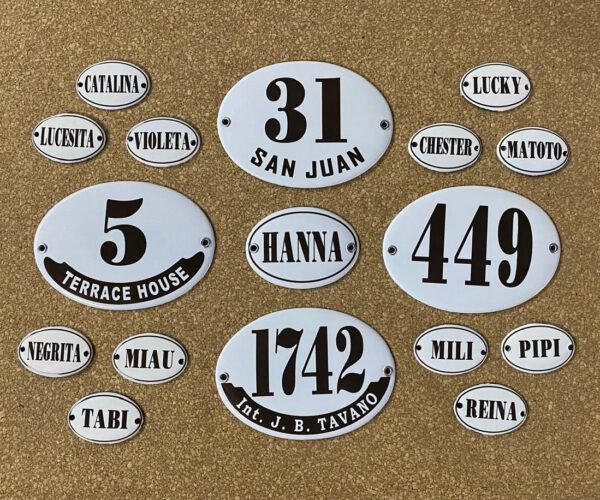 4x6 cm — Placas Parmui Placa enlozada Parmui, 4x6 cm