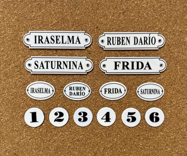4x6 cm — Placas Parmui Placa enlozada Parmui, 4x6 cm