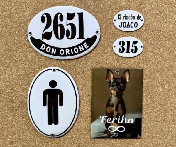 4x6 cm — Placas Parmui Placa enlozada Parmui, 4x6 cm