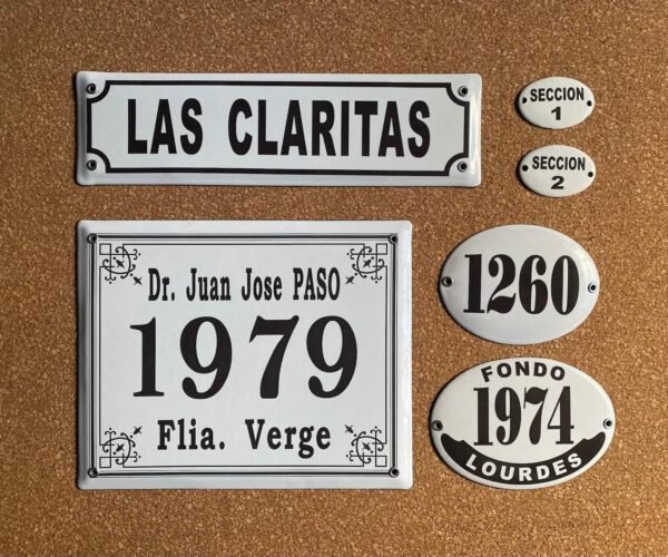 4x6 cm — Placas Parmui Placa enlozada Parmui, 4x6 cm