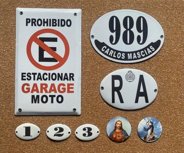 4x6 cm — Placas Parmui Placa enlozada Parmui, 4x6 cm