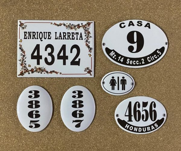 4x6 cm — Placas Parmui Placa enlozada Parmui, 4x6 cm
