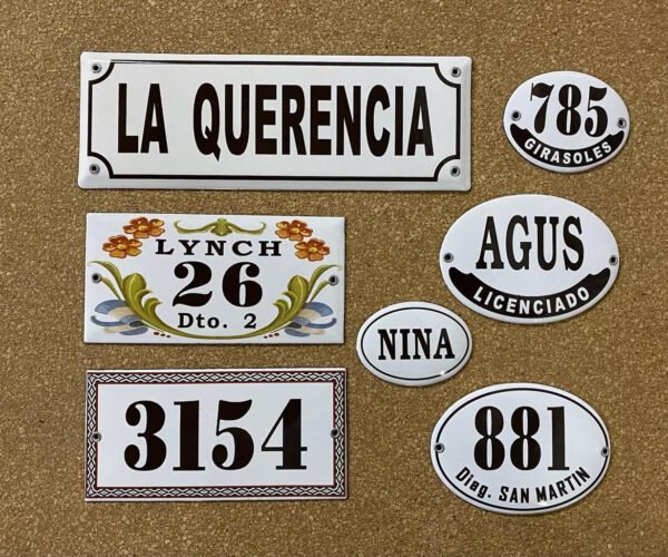 4x6 cm — Placas Parmui Placa enlozada Parmui, 4x6 cm