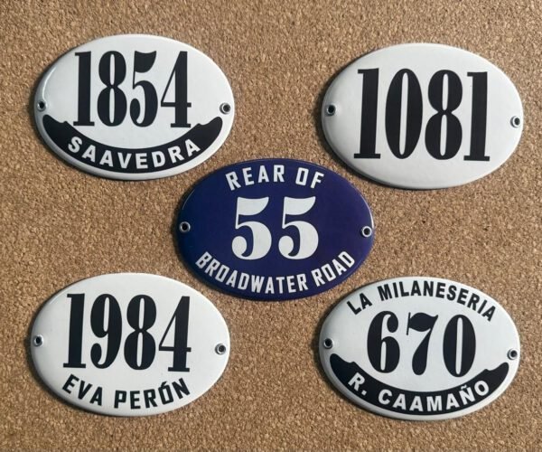 Azules — Placas Parmui Placa enlozada Parmui, azules
