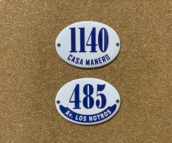 Azules — Placas Parmui Placa enlozada Parmui, azules