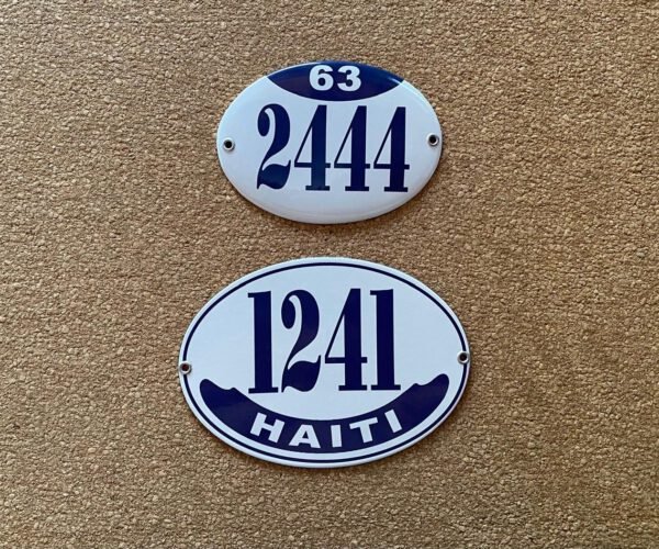 Azules — Placas Parmui Placa enlozada Parmui, azules