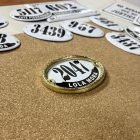 Placa enlozada Parmui, marcos de bronce