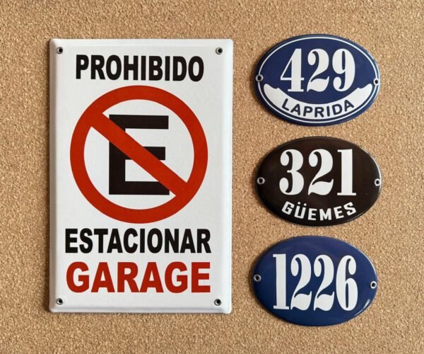 Negras — Placas Parmui Placa enlozada Parmui, negras