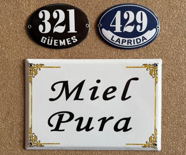 Negras — Placas Parmui Placa enlozada Parmui, negras