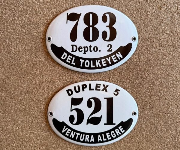 Números de Calle — Placas Parmui Placa enlozada Parmui, números de calle