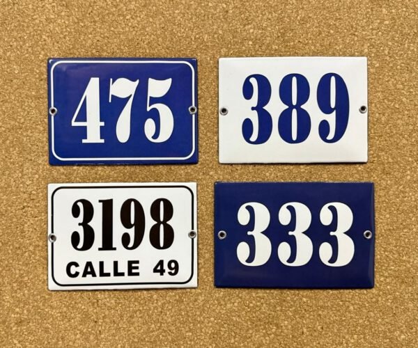 Números de calle 10x14 - 10x15 — Placas Parmui Placa enlozada Parmui, números de calle 10x14 - 10x15
