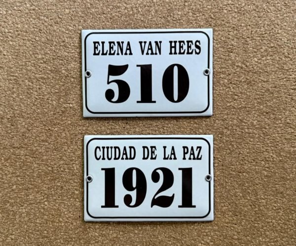 Números de calle 10x14 - 10x15 — Placas Parmui Placa enlozada Parmui, números de calle 10x14 - 10x15