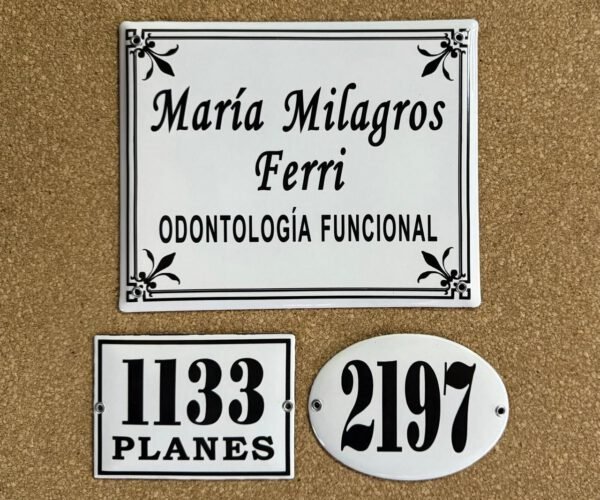 Números de calle 10x14 - 10x15 — Placas Parmui Placa enlozada Parmui, números de calle 10x14 - 10x15