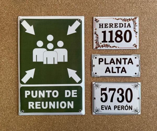 Números de calle 10x14 - 10x15 — Placas Parmui Placa enlozada Parmui, números de calle 10x14 - 10x15