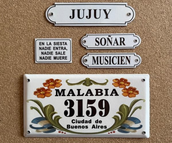 Números de calle 10x25 - 15x30 — Placas Parmui Placa enlozada Parmui, números de calle 10x25 - 15x30
