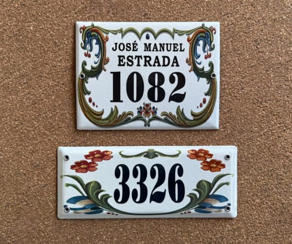 Números de calle 10x25 - 15x30 — Placas Parmui Placa enlozada Parmui, números de calle 10x25 - 15x30