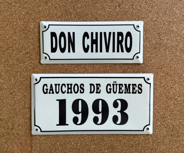 Números de calle 10x25 - 15x30 — Placas Parmui Placa enlozada Parmui, números de calle 10x25 - 15x30