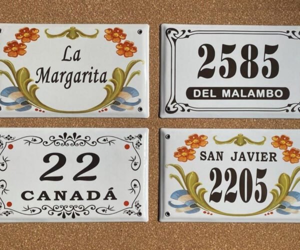 Números de calle 15x25 — Placas Parmui Placa enlozada Parmui, números de calle 15x25