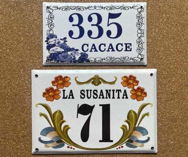 Números de calle 15x25 — Placas Parmui Placa enlozada Parmui, números de calle 15x25