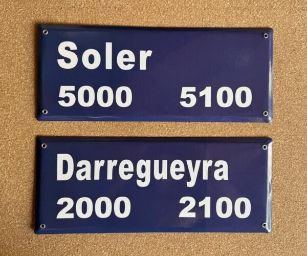 Números de calle 15x38 - 20x38 - 15x50 - 20x50 — Placas Parmui Placa enlozada Parmui, números de calle 15x38 - 20x38 - 15x50 - 20x50