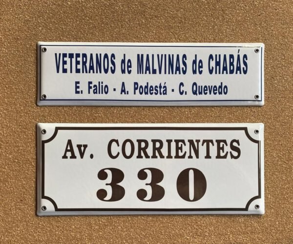 Números de calle 15x38 - 20x38 - 15x50 - 20x50 — Placas Parmui Placa enlozada Parmui, números de calle 15x38 - 20x38 - 15x50 - 20x50