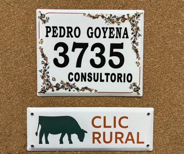 Números de calle 20x25 - 20x30 — Placas Parmui Placa enlozada Parmui, números de calle 20x25 - 20x30