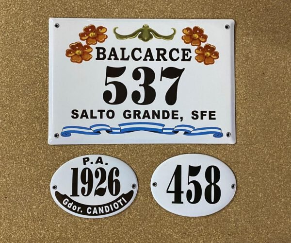 Números de calle 20x25 - 20x30 — Placas Parmui Placa enlozada Parmui, números de calle 20x25 - 20x30