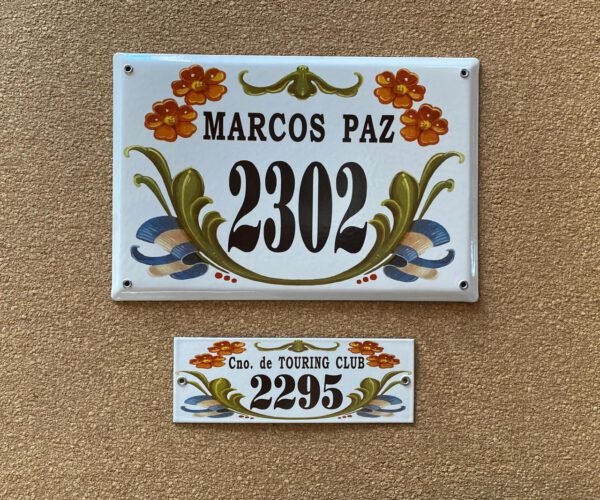 Números de calle 20x25 - 20x30 — Placas Parmui Placa enlozada Parmui, números de calle 20x25 - 20x30