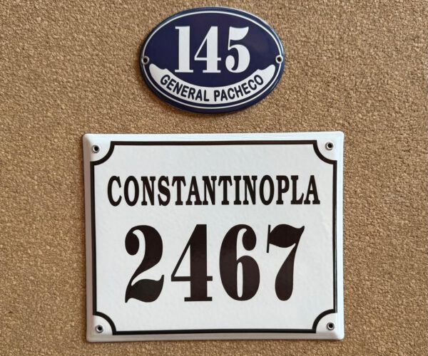 Números de calle 20x25 - 20x30 — Placas Parmui Placa enlozada Parmui, números de calle 20x25 - 20x30