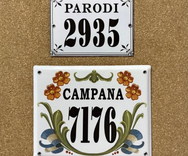 Números de calle 20x25 - 20x30 — Placas Parmui Placa enlozada Parmui, números de calle 20x25 - 20x30