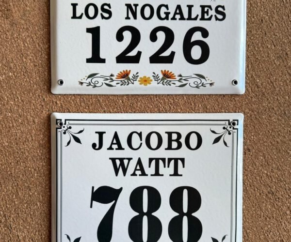 Números de calle 20x25 - 20x30 — Placas Parmui Placa enlozada Parmui, números de calle 20x25 - 20x30