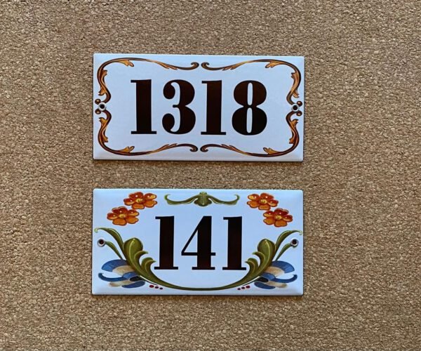 Números de calle 10x20 — Placas Parmui Placa enlozada Parmui, números de calle 10x20
