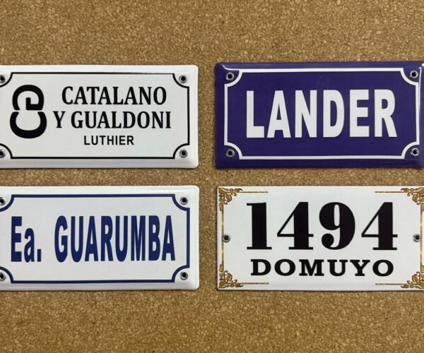 10x20 cm — Placas Parmui Placa enlozada Parmui, 10x20 cm