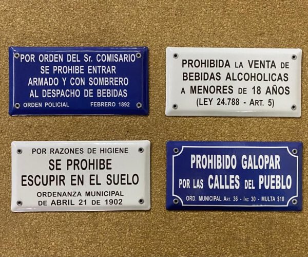 10x20 cm — Placas Parmui Placa enlozada Parmui, 10x20 cm